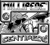Arcade Classic 2: Centipede and Millipede title screen for GameBoy